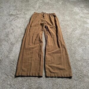 LOW VISION BROWN STRAIGHT LEG PANTS